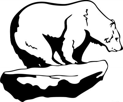 Bear on Rock Sticker