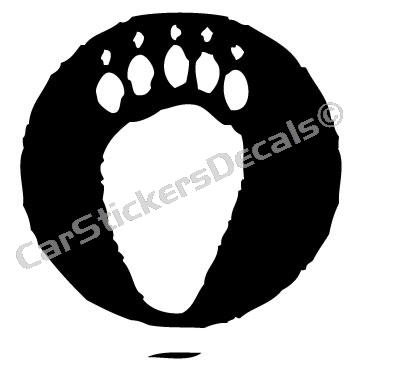 Bear Front Paw Sticker