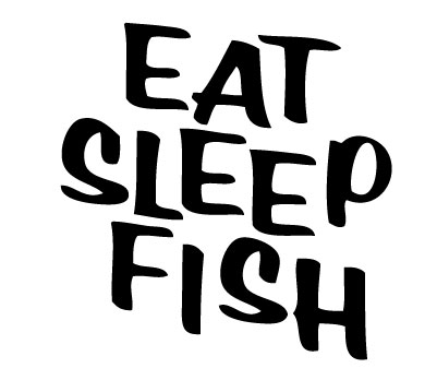 Eat Sleep Fish Sticker