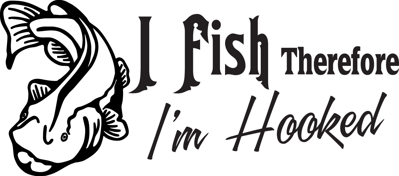 I Fish Thereforee I'm Hooked Catfish Sticker 2