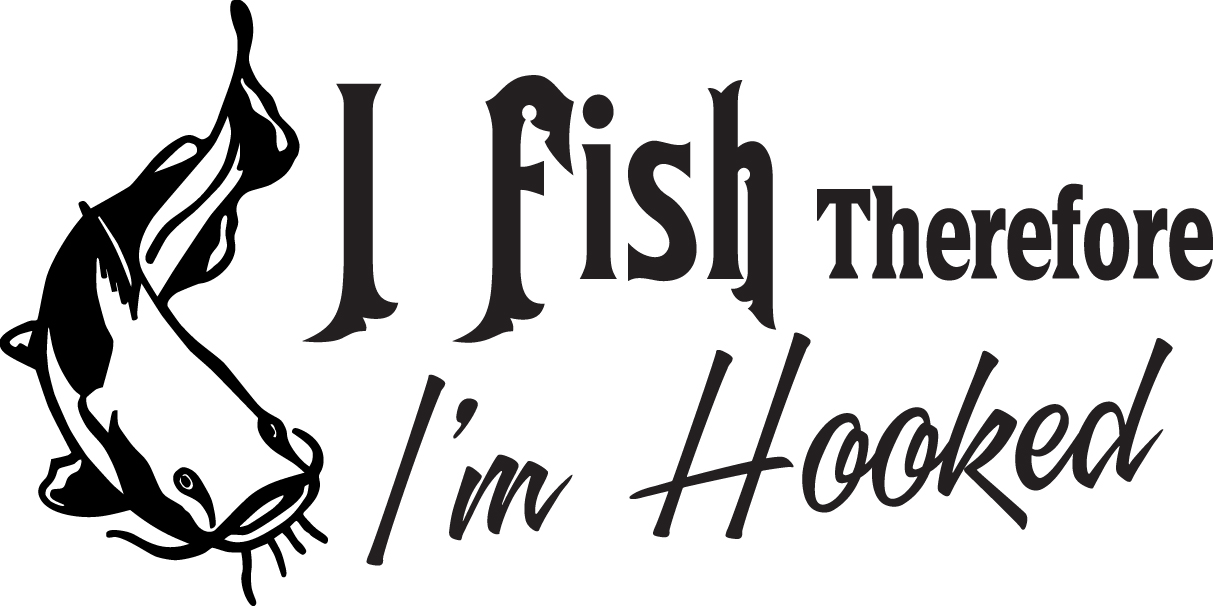I Fish Thereforee I'm Hooked Catfish Sticker 3