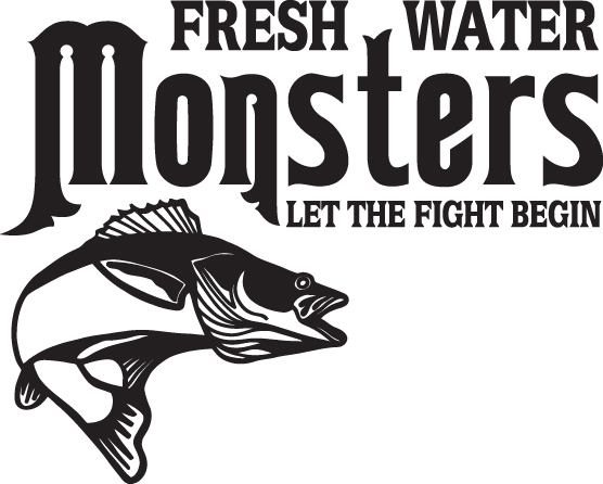 Fresh Water Monsters Let the Fight Begin Bass Sticker