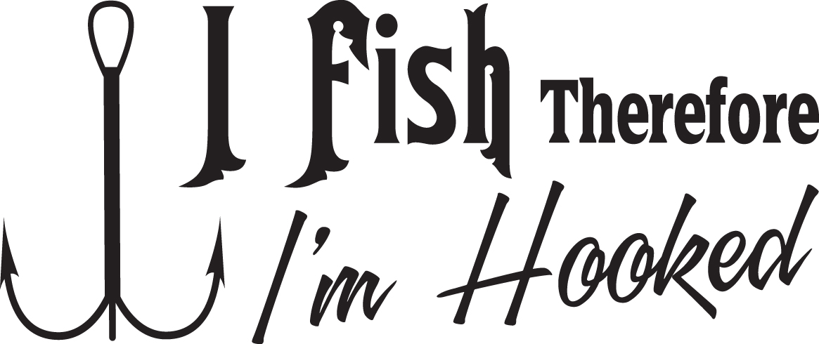 I Fish Therefor I'm Hookded Hook Sticker