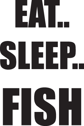 Eat Sleep Fish Sticker