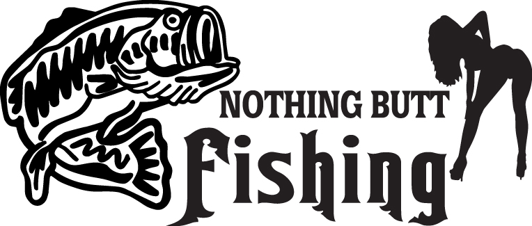 Nothing Butt Fishing Bass Sticker