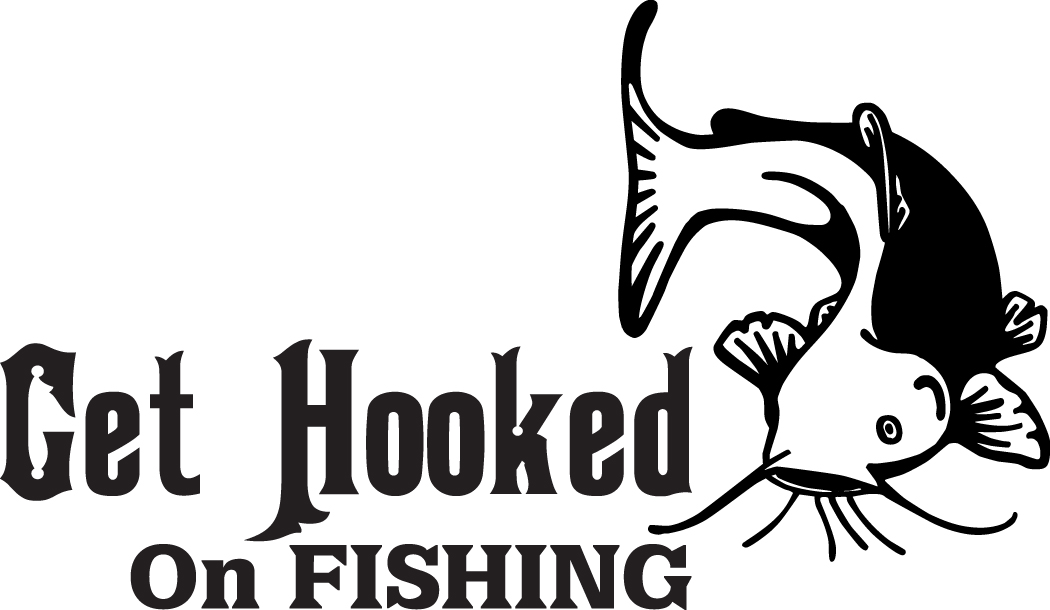 Get Hooked on Fishing Catfish Sticker 2