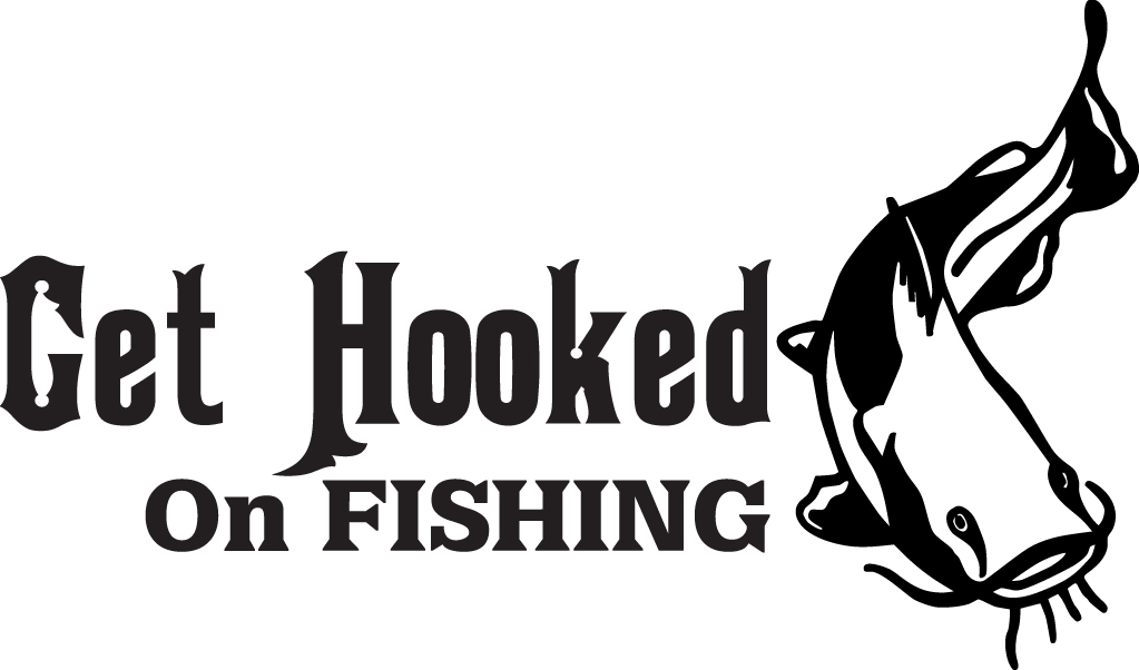 Get Hooked on Fishing Catfish Sticker 3