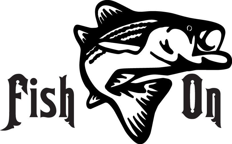 Fish On Bass Sticker 2