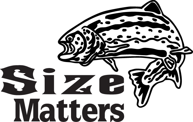 Size Matters Salmon Fishing Sticker 2