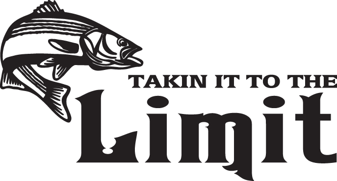 Takin It To the Limit Striper Fishing Sticker 2