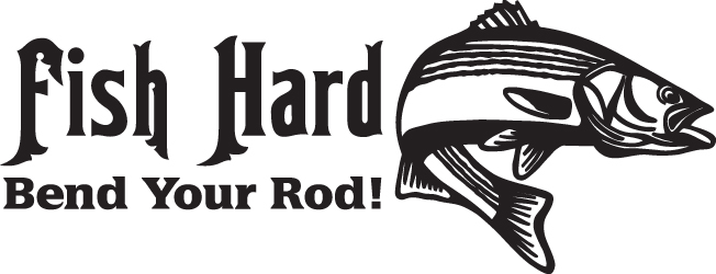Fish Hard Bend Your Rod Striper Fishing Sticker 2