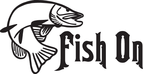 Fish On Salmon Fishing Sticker