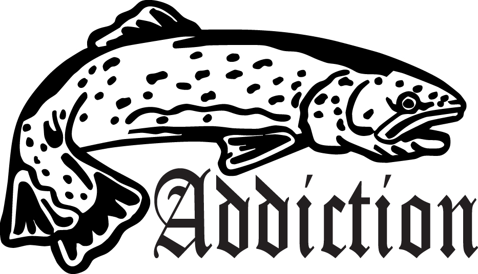 Addiction Salmon Fishing Sticker