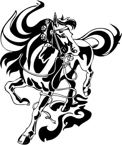 Flaming Horse Sticker 8