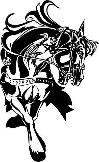 Flaming Horse Sticker 11