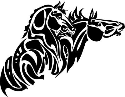 Flaming Horse Sticker 14
