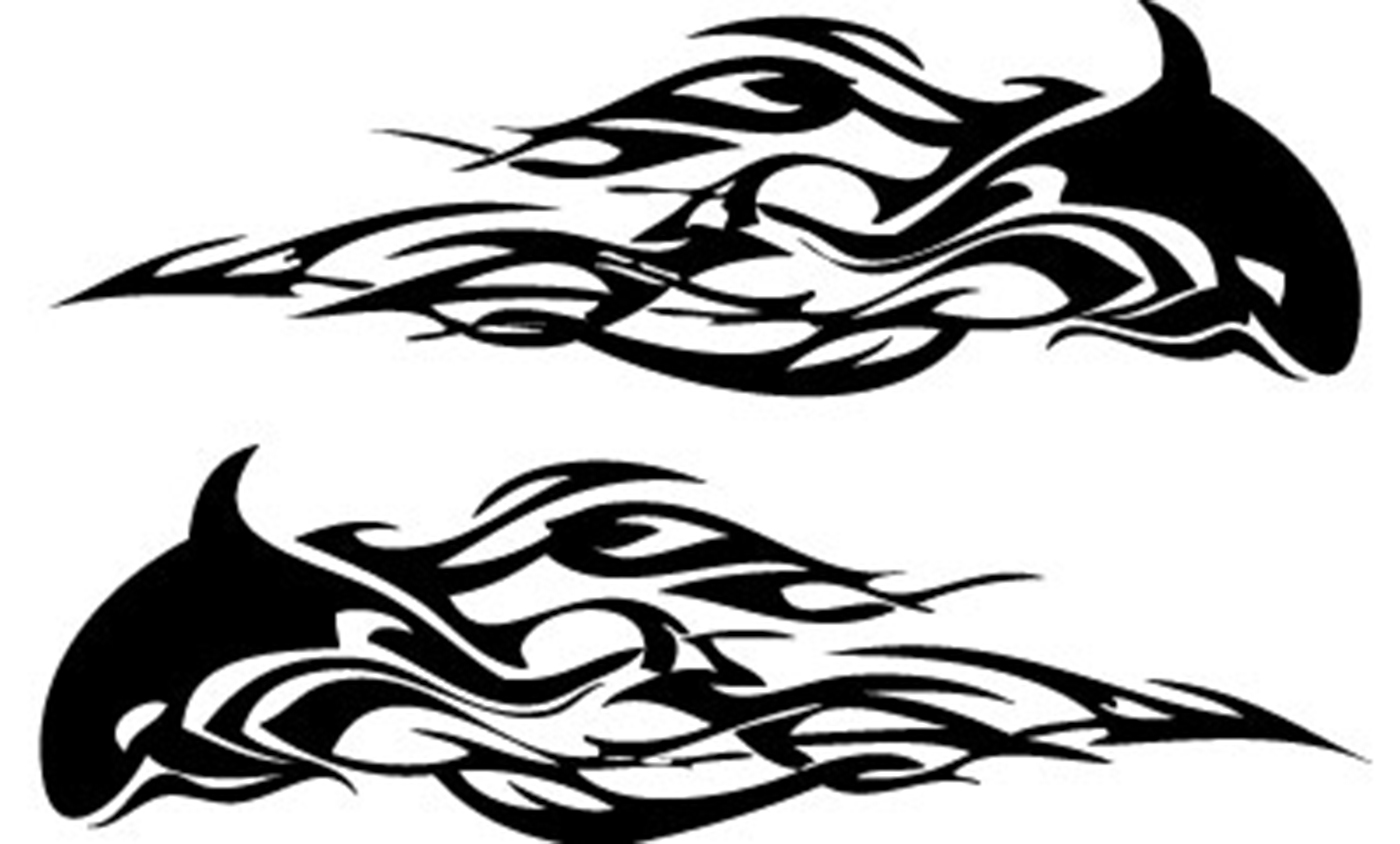 Whale Flames Sticker