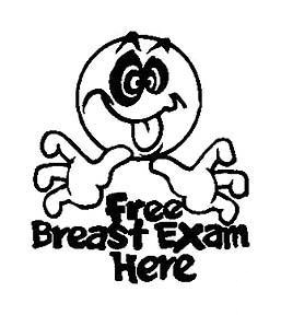 Free Breast Exam Here Sticker