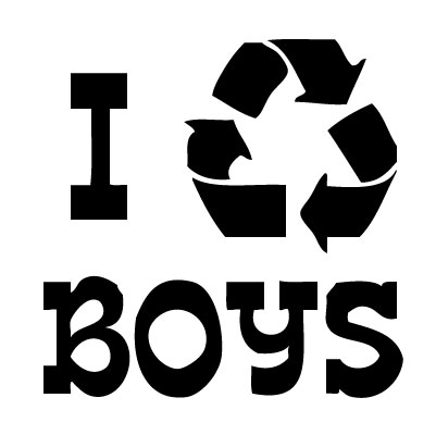 I Recycle Boys Sticker