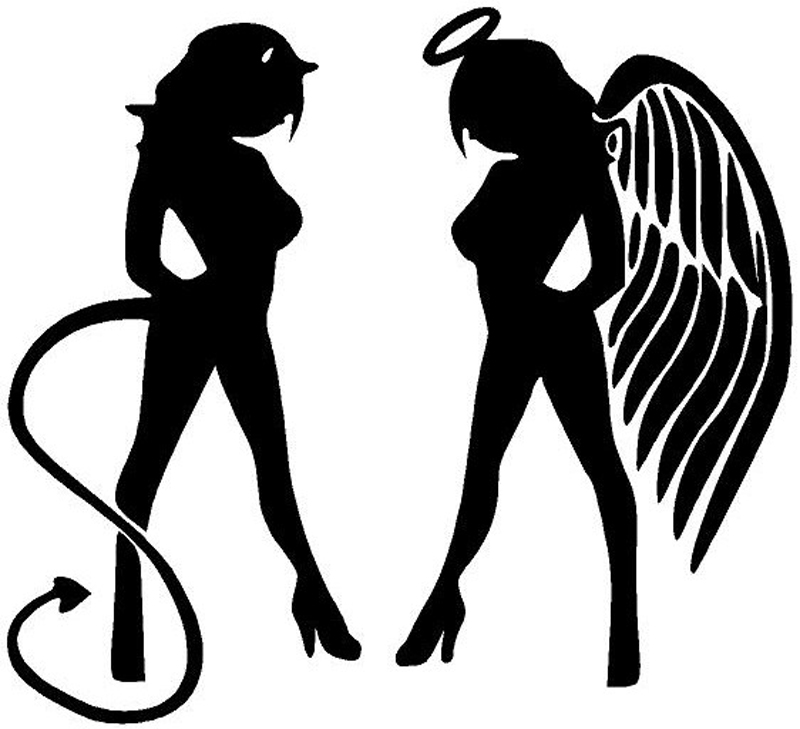 Angel Devil Girls Sticker 3