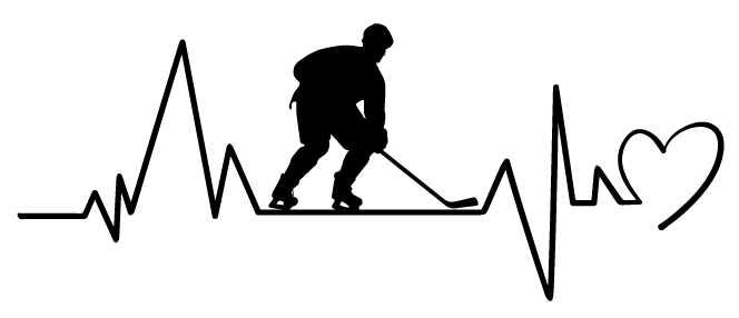 Hockey Heartbeat Sticker