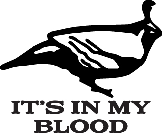 Its in My Blood Quail Sticker