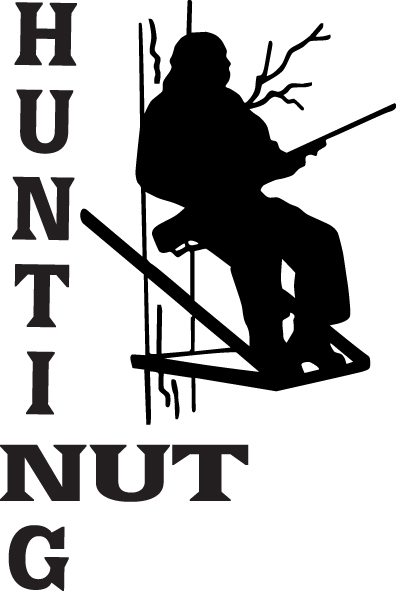 Hunting Nut in Tree Stand Sticker