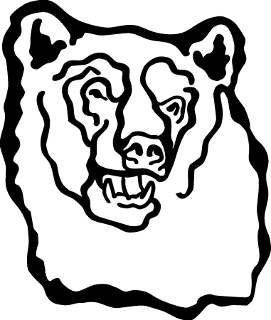 Bear Head Sticker 1