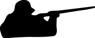 Man Shooting Gun Sticker 2