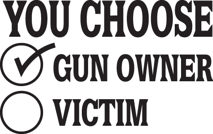 You Choose Checked Gun Owner Sticker