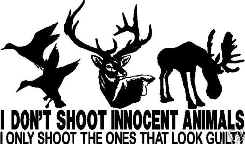 Only Shoot Guilty Animal Sticker