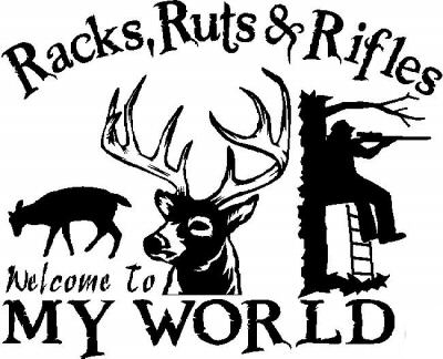 Racks Ruts and Rifles My World Sticker