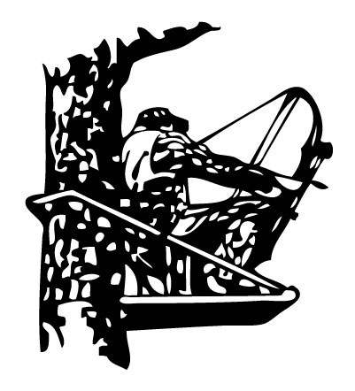 Bow Hunter in Tree Stand Sticker