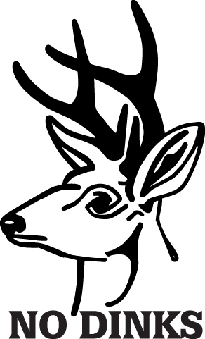 No Dinks Deer Sticker