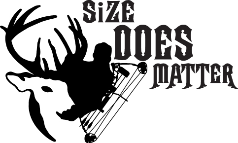 Size Does Matter Bowhunting Buck Sticker