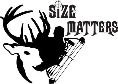 Size Does Matter Bowhunting Buck Sticker 2