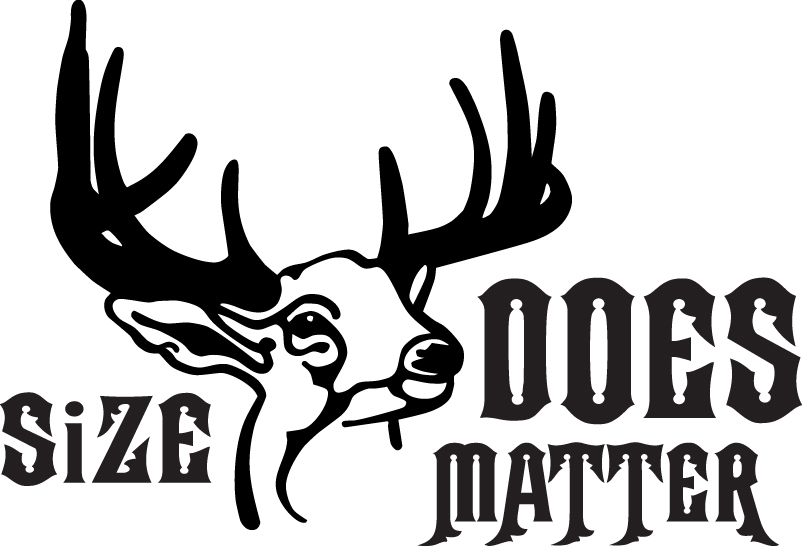 Size Does Matter Deer Hunting Sticker 5
