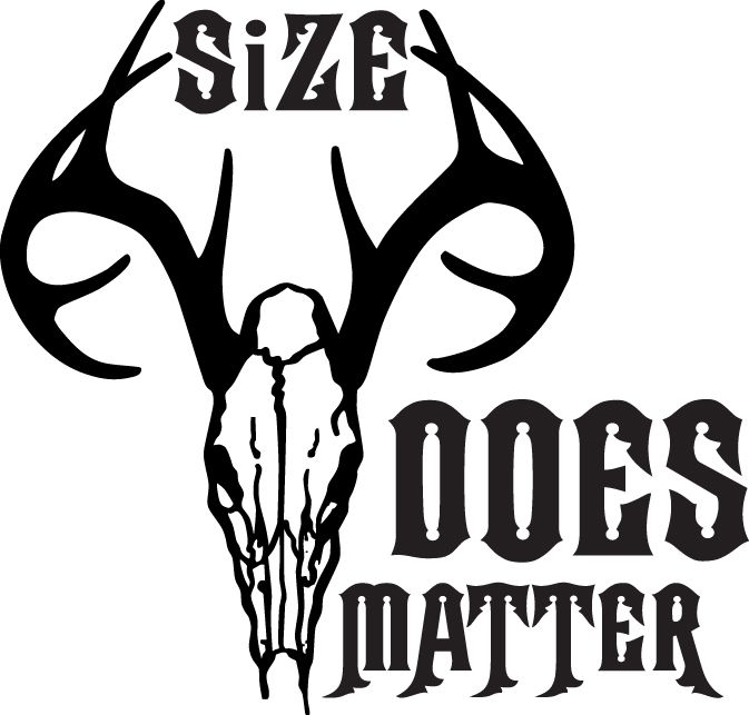 Size Does Matter Deer Hunting Sticker 7