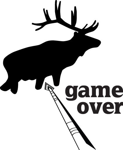 Game Over Elk Bowhunting Sticker