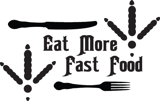 Eat More Fast Food Duck Print Sticker