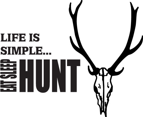 Life is Simple Eat Sleep Hunt Buck Sticker 2