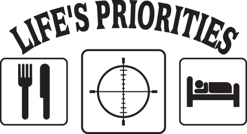 Life's Priorities Eat Target Sleep Sticker