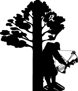 Bowhunter in Tree Sticker 2
