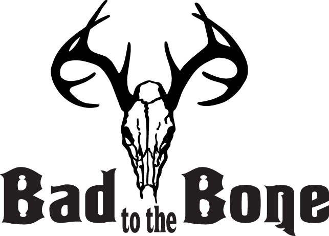 Bad to the Bone Deer Skull Sticker