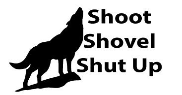 Coyote Shoot Shovel Shut Up Sticker