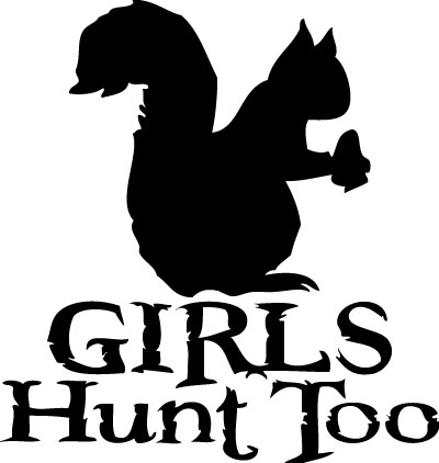 Girls Hunt Too Squirrel Sticker