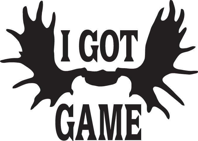 I Got Game Moose Rack Sticker
