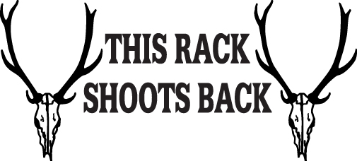 This Rack Shoots Back Elk Skulls Sticker