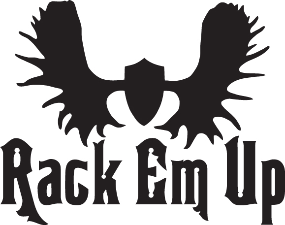 Rack Em Up Moose Rack Sticker