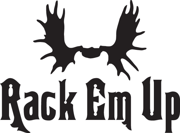 Rack Em Up Moose Rack Sticker 2